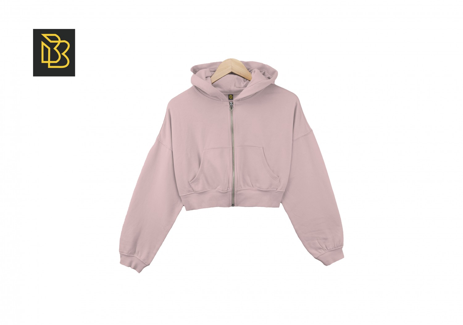 Girls Zip up crop top hoodie