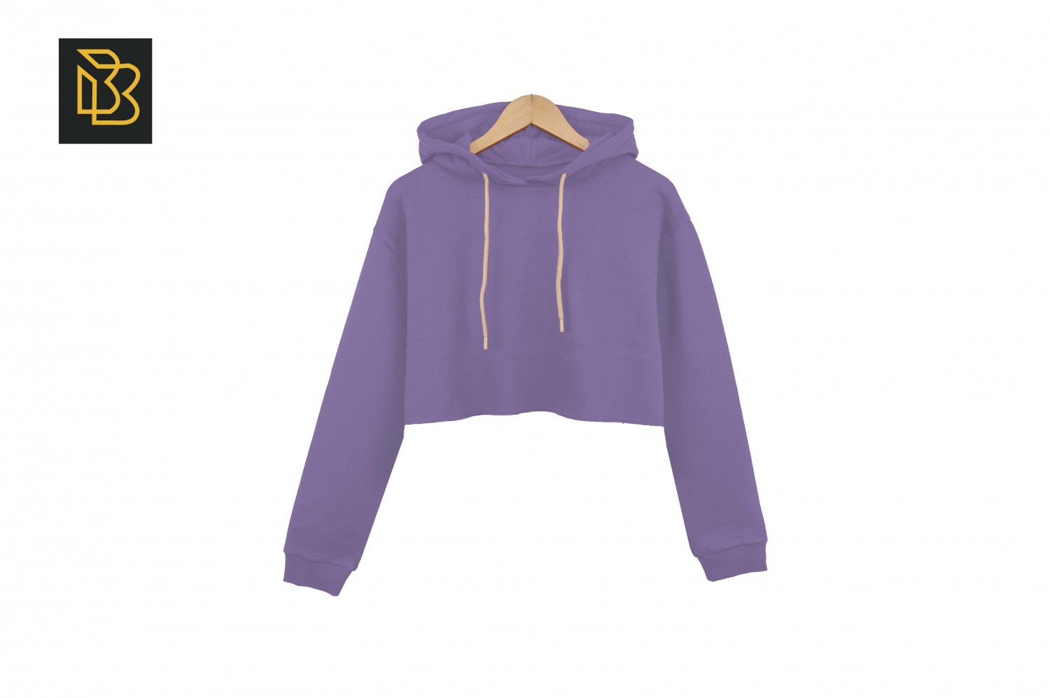 Girls Crop Top Hoodie With Open Bottom