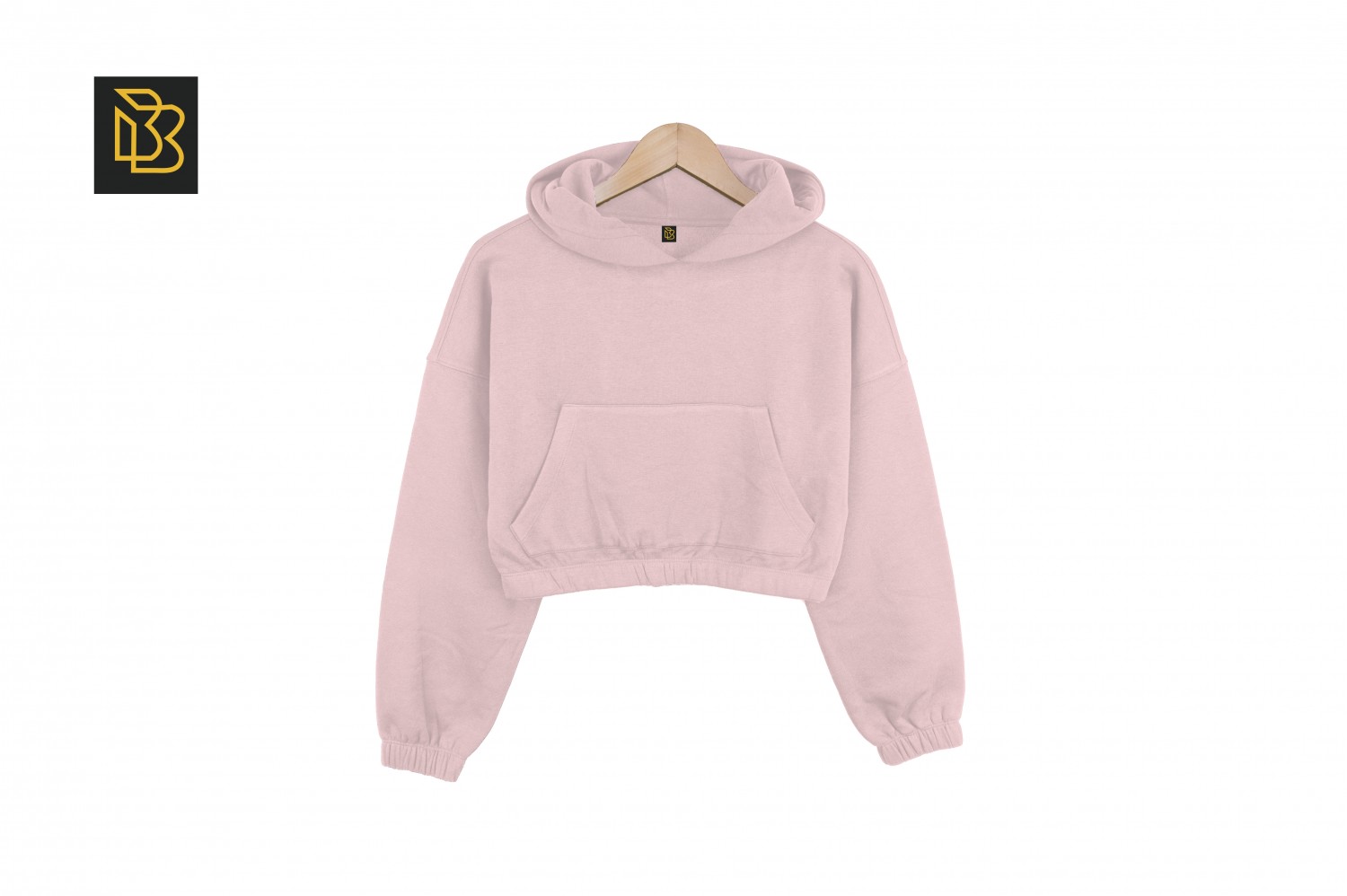 GIrl's Crop Top Hoodie with elastic cuffs and bottom